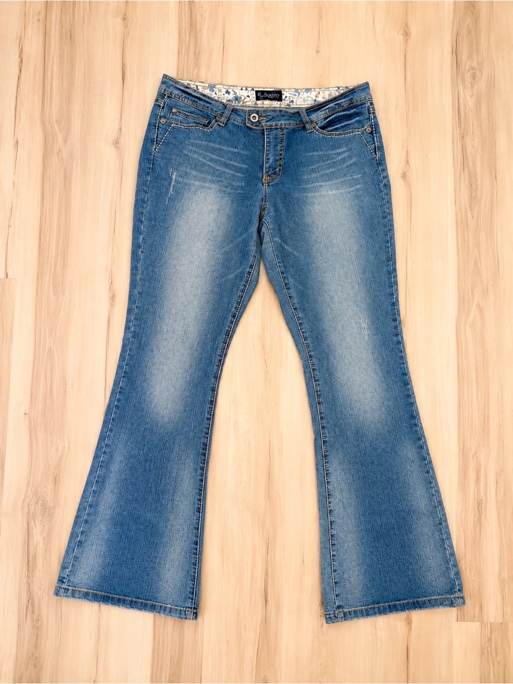 Vintage Y2K Royalty For Me Women’s Boot Cut Jeans - Light Blue Wash